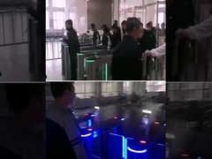 Acero inoxidable peatonal del torniquete SUS304 de la barrera del oscilación con el lector del RFID